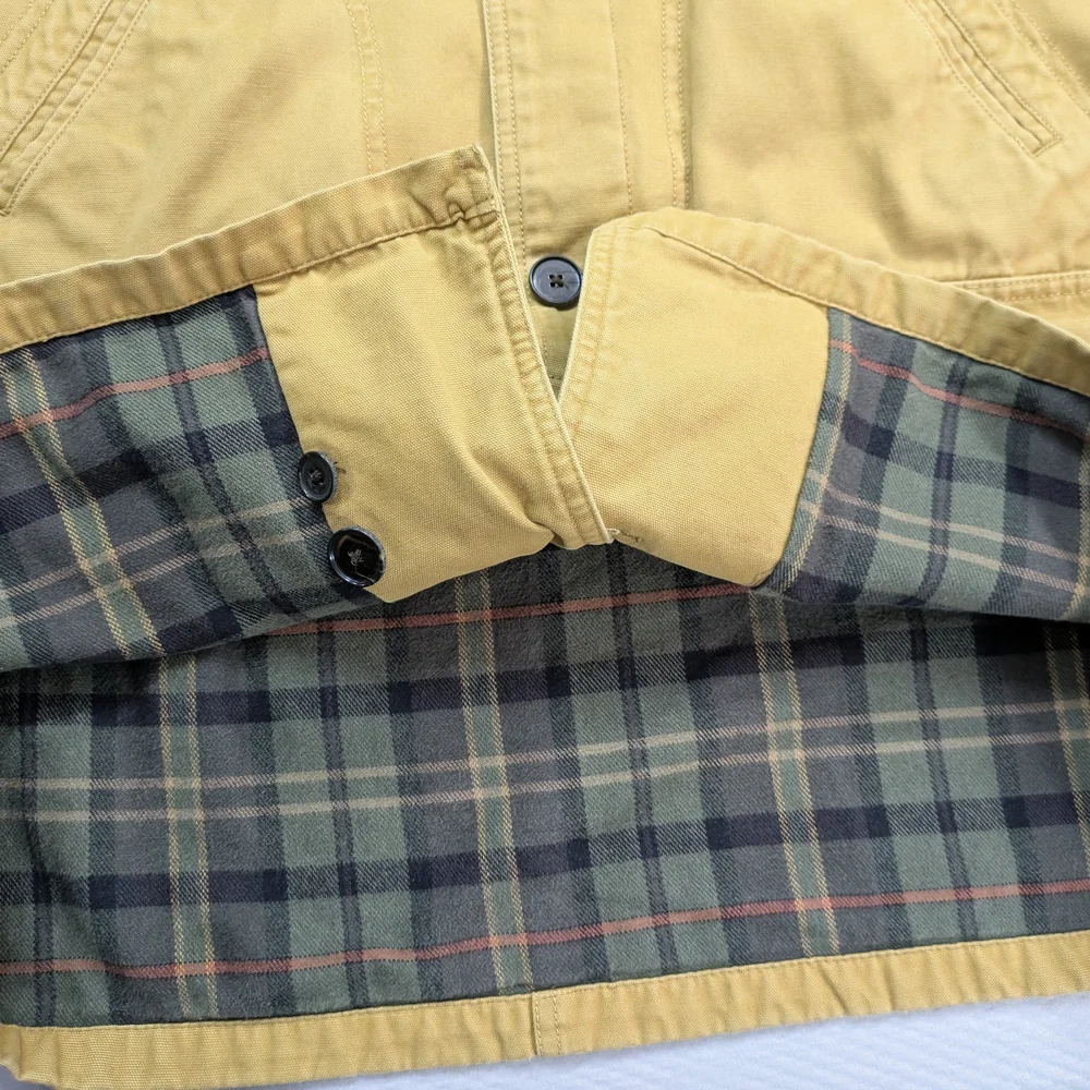 Lands End Chore Barn Jacket Men's Large Duck Canvas Lined Field Coat Brown Tan - Picture 8 of 11